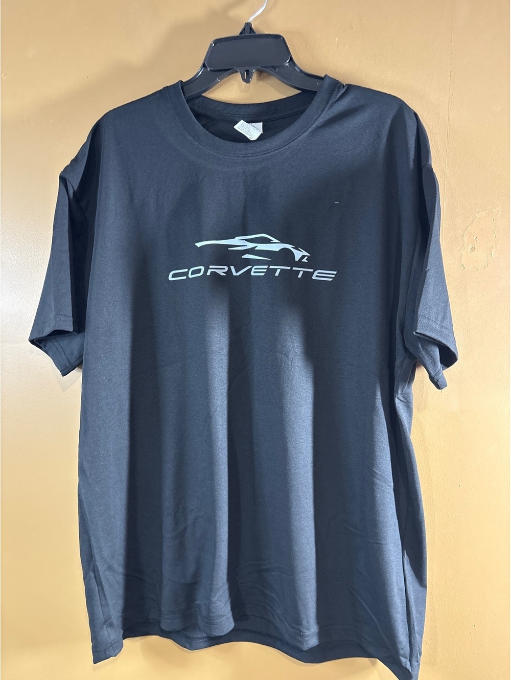 HC1314. Corvette Men's Black Graphic T-Shirt Size XL 100% Cotton Made in America